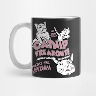 funny vintage Catnip Madness Cute Kitten Funny Cat Pet Humor Mug